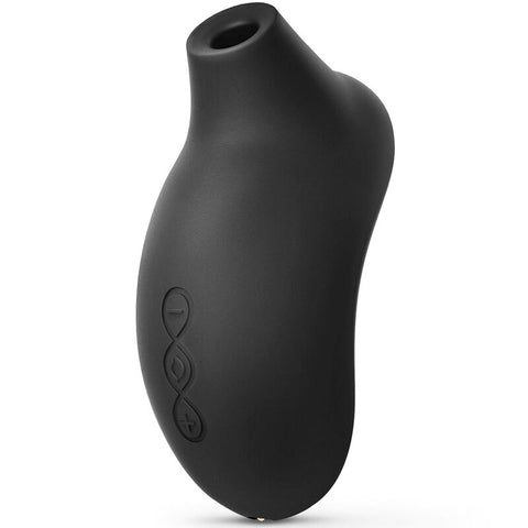 Stimulateur LELO Sona 2 noir, ouverture supérieure et trois boutons en relief sur la façade