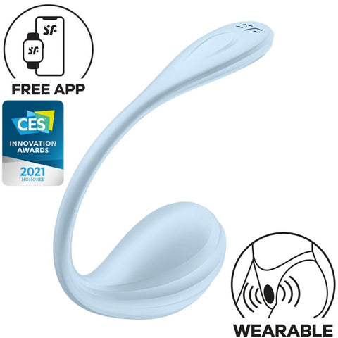 Satisfyer Smooth Petal bleu, vibromasseur point G connecté