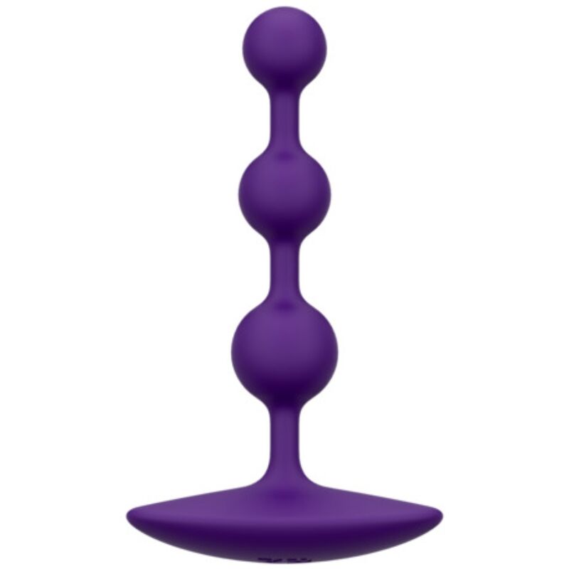 Chapelet ROMP Amp violet foncé à trois perles rondes progressives et large base évasée