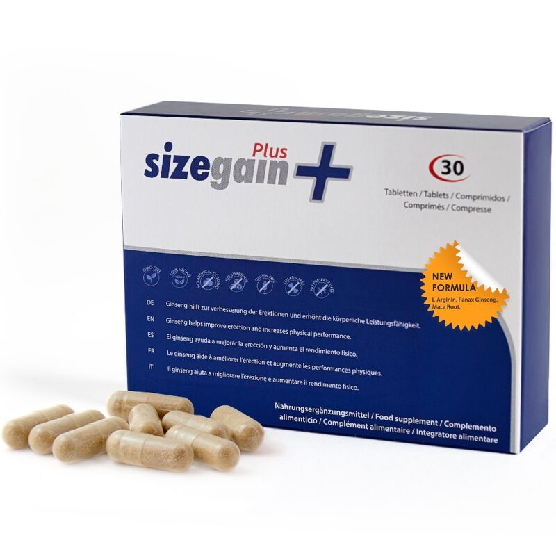 Boîte de 30 comprimés SizeGain Plus de 500 Cosmetics
