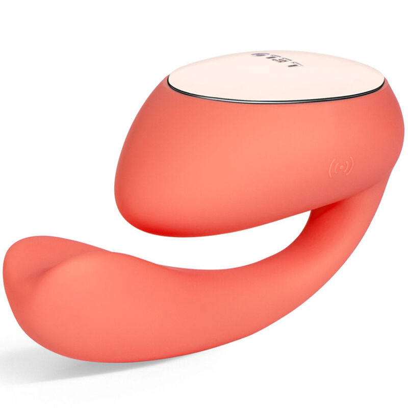 Appareil corail LELO Ida Wave à deux branches courbes, avec disque clair sur la partie supérieure