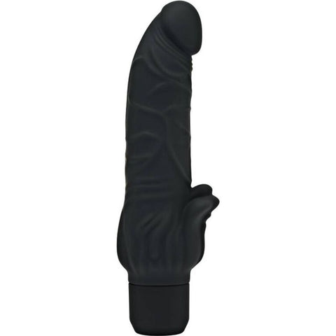 Vibromasseur noir Get Real Classic Stim, forme anatomique sculptée et base cylindrique