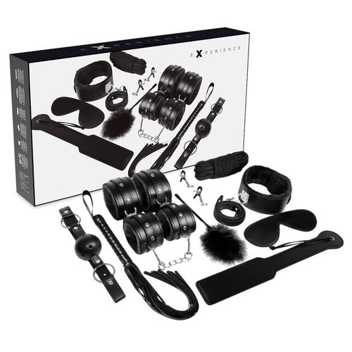 Experience, kit BDSM 11 pièces noir
