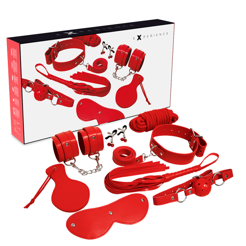 Experience, kit BDSM 8 pièces rouge