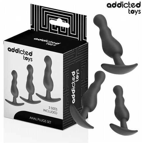 Addicted Toys, lot de 3 plugs anaux ondulés