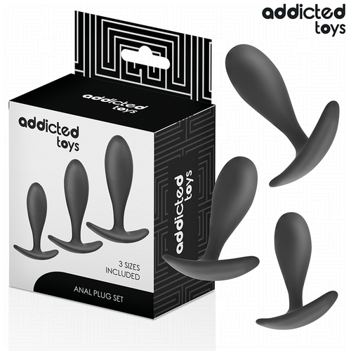 Addicted Toys, lot de 3 plugs anaux lisses