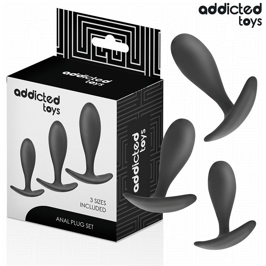 Addicted Toys, lot de 3 plugs anaux lisses