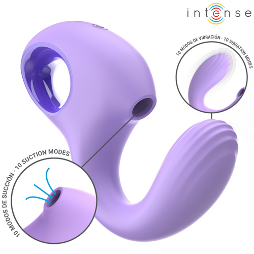 Dispositif lavande incurvé avec large ouverture ovale et embout strié, dix modes pour chaque fonction