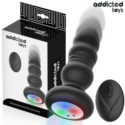 Addicted Toys, plug anal va-et-vient LED avec télécommande