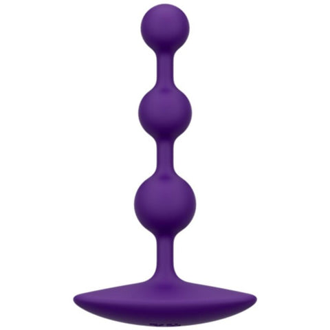 Chapelet ROMP Amp violet foncé à trois perles rondes progressives et large base évasée